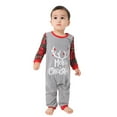 thumbnail image 4 of URMAGIC Matching Family Pajamas Sets Christmas Pjs with Lettler Print and Plaid Tee and Bottom Loungewear, 4 of 10