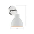 thumbnail image 2 of 60/6781 Nuvo Lighting Sloan-1 Light Bath Vanity-5.88 Inches Wide by 10.38 Inches High-Polished Nickel Finish-Matte White Shade Color, 2 of 5
