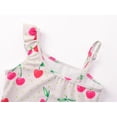 thumbnail image 4 of Serdomi Girls Adjustable Double Strap Swimsuit for Kids Pink Cherry Print Bathing Suit Size 8, 4 of 7