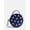 Navy, variant on Girls Mini Round Velour Purse with Silver Stars, Navy