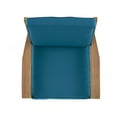 thumbnail image 3 of Noble House Grenada Wood Outdoor Club Chair w/ Cushions in Gray/Teal (Set of 4), 3 of 10