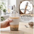 thumbnail image 5 of TAROFIIH 15 oz Iced Coffee Cup with Straw and Lid, 430ml Reusable Travel Tumbler with Silicone Grip, Portable Drinkware, 5 of 6