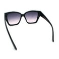thumbnail image 7 of Womens Classy Oversized Squared Beveled Cut Cat Eye Fashion Sunglasses [Black - Purple Pink], 7 of 7