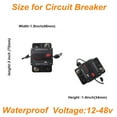 thumbnail image 4 of 60Amp Circuit Breaker for Boat Trolling Motor Marine ATV Trailer Vehicle Stereo Audio Electronic Battery Solar System Inline Fuse with Manual Reset Switch Waterproof DC12V-48V, 4 of 6