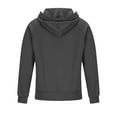 thumbnail image 4 of NIEWTR Men Solid Multi-pocket Long Sleeve Cargo Pullover Hoodies Workout Outdoor Sweatshirt (XL,Z08-Dark Gray), 4 of 4