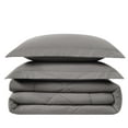 thumbnail image 6 of Cannon 200 Thread Count Percale Oversized Comforter Set Grey Cotton 3-Piece Full/Queen Comforter Set, solid color themed, for Men and Women, OEKO-TEX Certified Confidence, 6 of 6