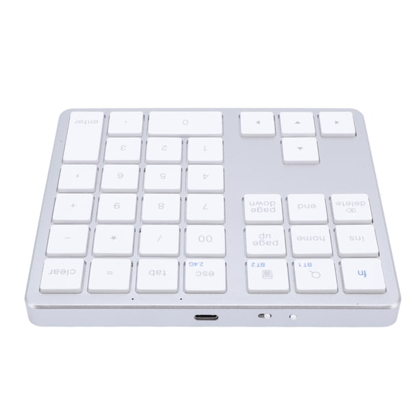 Y 2.4g teclado numérico inalámbrico para computadoras portátiles, computadoras PC MacBooks & Tablets, Número Portátil de Doble Modo Recargible 35 Teclas para W,