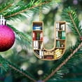 thumbnail image 6 of HomeDM 26 Letter Ornaments, Book Lovers Gift, Christmas Tree Ornaments, 2D Flat Acrylic Hanging Pendant for Wreaths Xmas Tree Home Decor, 3.15" Alphabet Key Chain, Letter U, 6 of 6