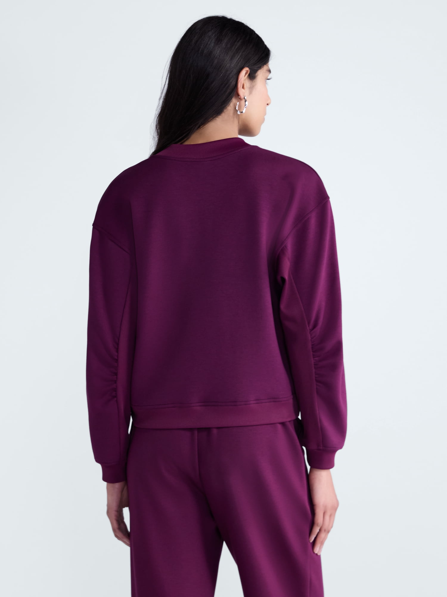 Scoop Women's and Women's Plus V-Neck Sweatshirt, Sizes XS-4X
