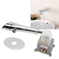 thumbnail image 3 of Wall Faucet, Copper High Water Pressure Resistance Wall Mounted Sink Faucet Simple  for Washbasin, 3 of 8