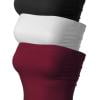 3PACK - Black/Wite/Burgundy
