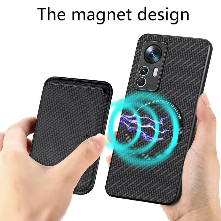 For Xiaomi 12T Pro Phone Case，Luxury Magnetic Carbon Fiber