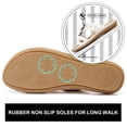 thumbnail image 4 of Ecetana Sandals for Women Flat Shoes Slip On Dressy Summer Comfortable Flower Slides Sandals, 4 of 7