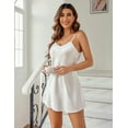 thumbnail image 3 of SMZ Women Satin Nightgown Babydoll Lingerie Dress Sexy Sleepwear Mini Slip Chemise Nightwear, 3 of 6