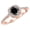 Rose Gold, variant on 1.85 Carat Gorgeous Classic Cushion Halo Style Diamond Engagement Ring with a 1.5 Carat Black Diamond Center (Heirloom Quality) 14K White Gold Size-7.0