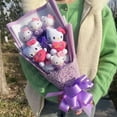 thumbnail image 3 of Cartoon Hello kitty Cat Plush Doll Toy Stuffed Animals Creative Bouquet Valentine's Day Christmas Graduation Birthday Gifts, 3 of 24