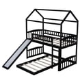 thumbnail image 6 of Espresso Twin Over Twin House Bunk Bed with Slide, 6 of 7