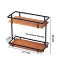 thumbnail image 2 of Sturdy And Stylish Wood Double-Layer Storage Rack For Efficient Organization, 2 of 8