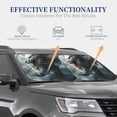 thumbnail image 3 of Kdxio Cloud White Dragon Print 2-Piece Sun Shade Front Windshield - Foldable Car Front Window Sunshades for Most Sedans SUV Truck, 3 of 6