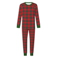 thumbnail image 5 of Leodye Pyjama de Noël Adulte à Carreaux Pantalon de Pyjama Manches Longues Col Rond pour Couples & Famille Rouge P(S), 5 of 5