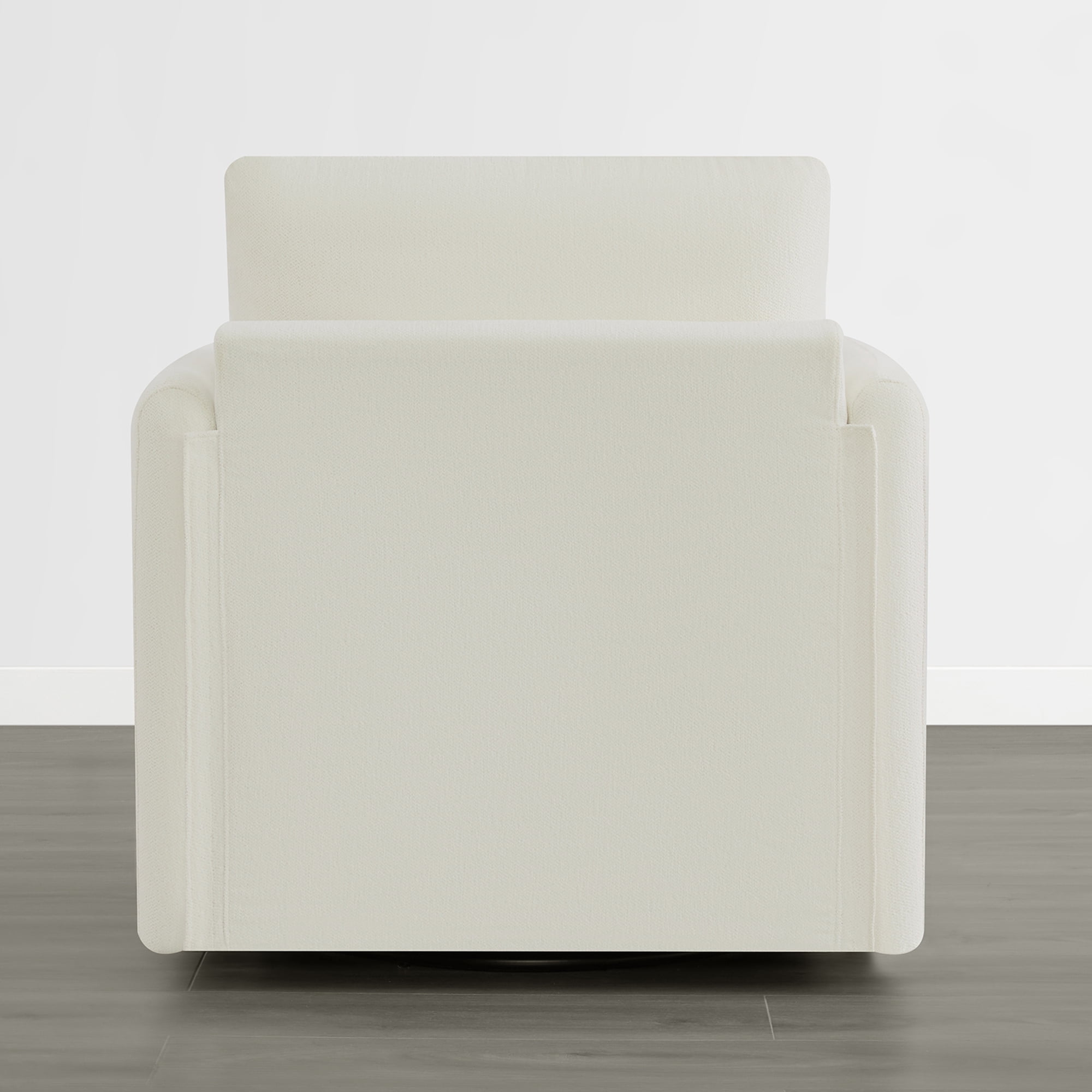 Spruce & Spring 360° Swivel Accent Chair with Reversible Cushion, Linen