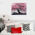 thumbnail image 5 of Fenyluxe  Canvas Prints Wall Art Decor: Pink Cherry Blossom Tree Pictures Nature Landscape Artwork for Living Room Framed Ready to Hang 20x16in, 5 of 6