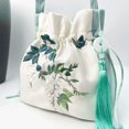 thumbnail image 7 of Pkhoxwe Embroidery Flower Handbag Transparent Mesh Shopping Bag Beach Mesh Tote Bag for Women Travel Shopping Daily Use, 7 of 7