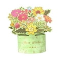 thumbnail image 4 of Tarjeta de ramo de flores Tarjetas de felicitación 3D Tarjeta de feliz día de la madre para aniversario verde, 4 of 9