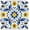 Chinoiserie-blue and Yellow Floral31.5" x 31.5", variant on Elevate Game Night - 31.5" Mahjong Mat, Non-Slip, Noise-Damping, for Home & Parties