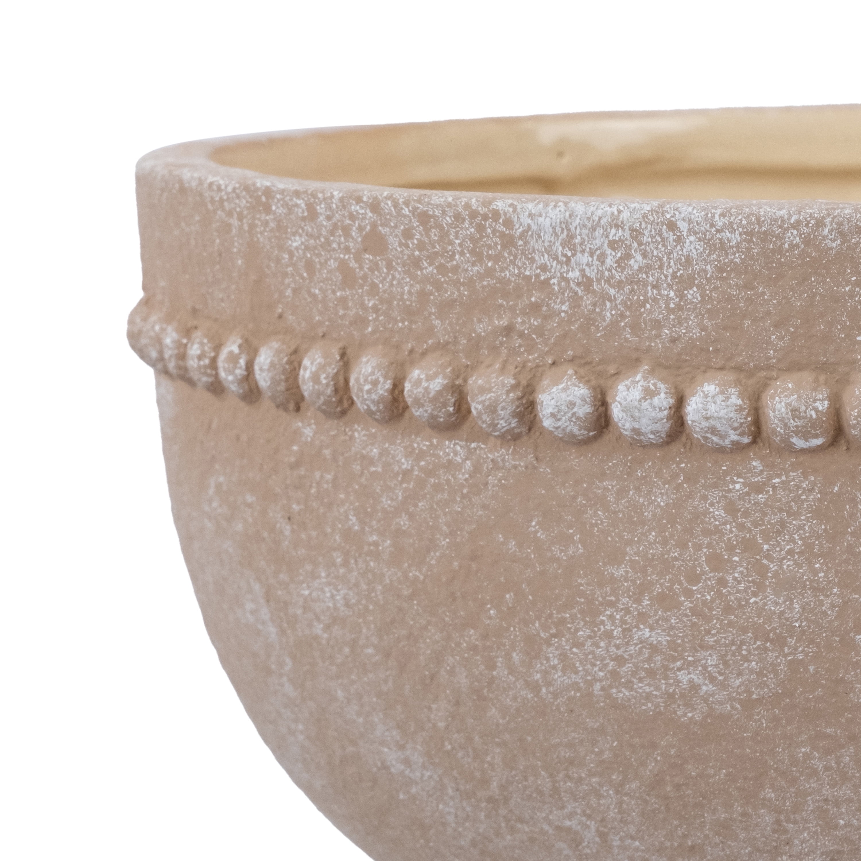 My Texas House 8" Dot Bowl Brown Ceramic Plant Pot 8.1" Diameter