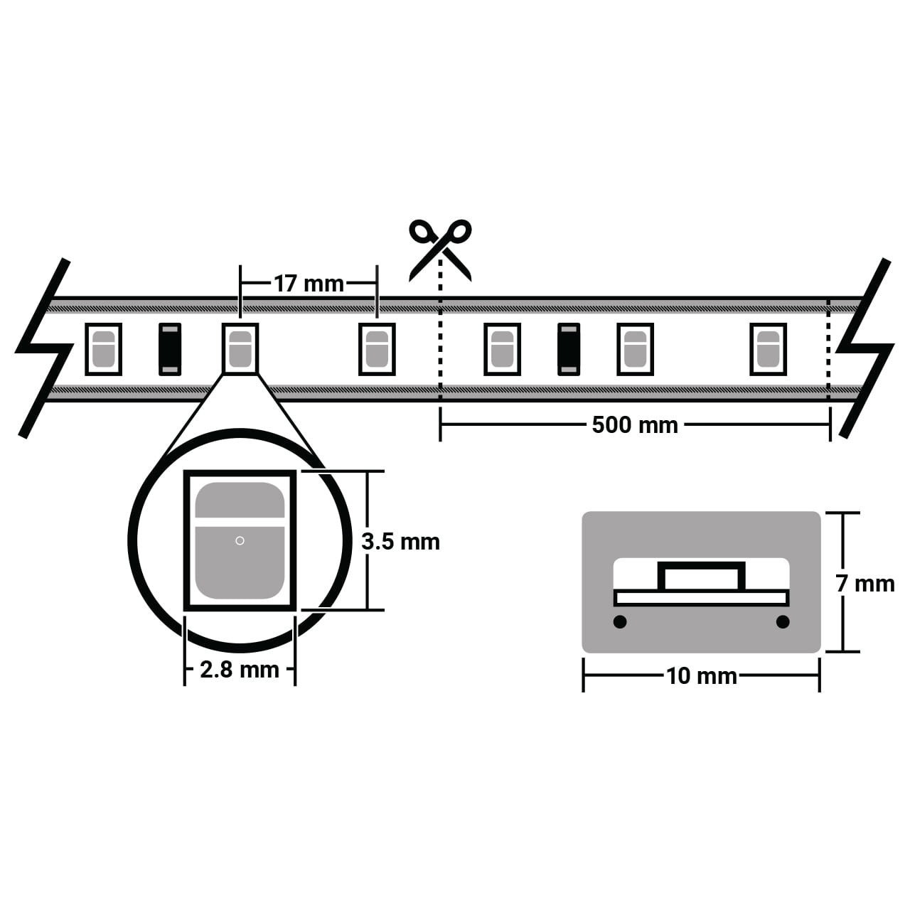 Warm White LED Strip Light - 120 Volt - Standard Output (SMD 3528) - 148 Feet