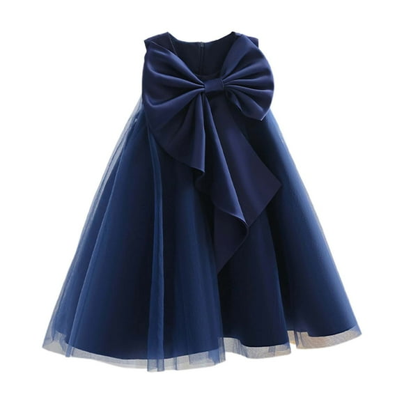 Girl Dresses Girls Formal Dress Dark Blue Dress Girls Rainbow Dress Dress for Girls Girls Fashion