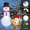 thumbnail image 3 of Costway 6 FT Tall Inflatable Snowman and Dog Set Christmas Decoration w/ LED Lights, 3 of 10