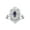Alexandrite, variant on 14K White Gold Floral Designer Ring with 6x4 MM Oval Citrine & Sparkling Diamonds - Birthstone Jewelry for Women -Size 5