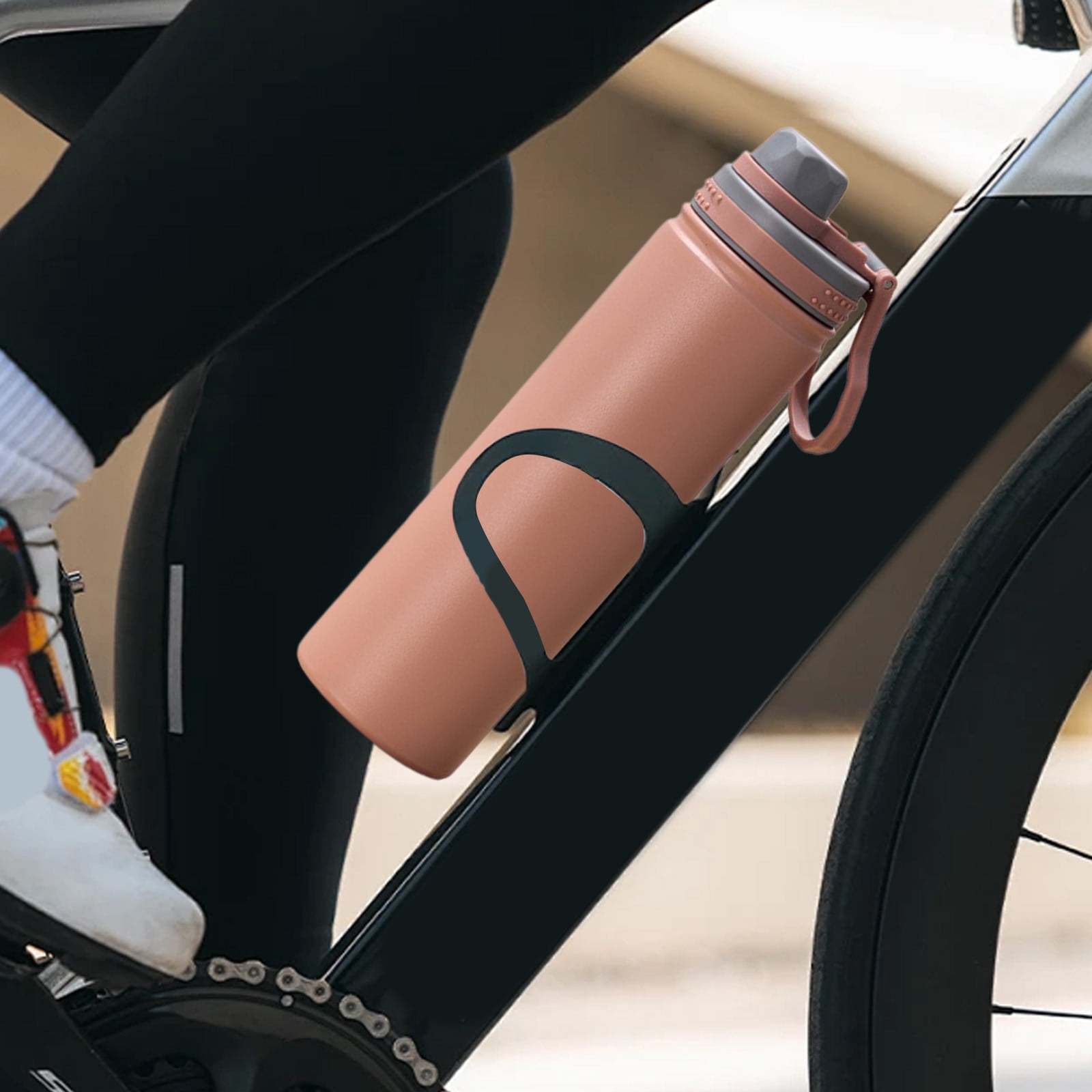 YiJuHui 3pcs Vacuum Insulated Tumbler with Carry Loop, Leakproof Stainless Steel Water Bottle for Hot & Cold Drinks, Portable Travel Mug for Commuting and Outdoor Activities 750ml