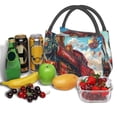 thumbnail image 3 of Lukts Beau Train Rouge Motif Montgolfière Petit Sac à Lunch pour Hommes Femmes Boîte à Lunch Isolée Mini Boîte à Lunch Sac Isotherme Portable, Sac à Collation Réutilisable, 3 of 6
