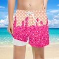 thumbnail image 3 of LRen Boys Swim Trunks with Compression Liner Kids Quick Dry Bathing Suit Boy Ice Cream Baseball Summer Swim Shorts, 3 of 6