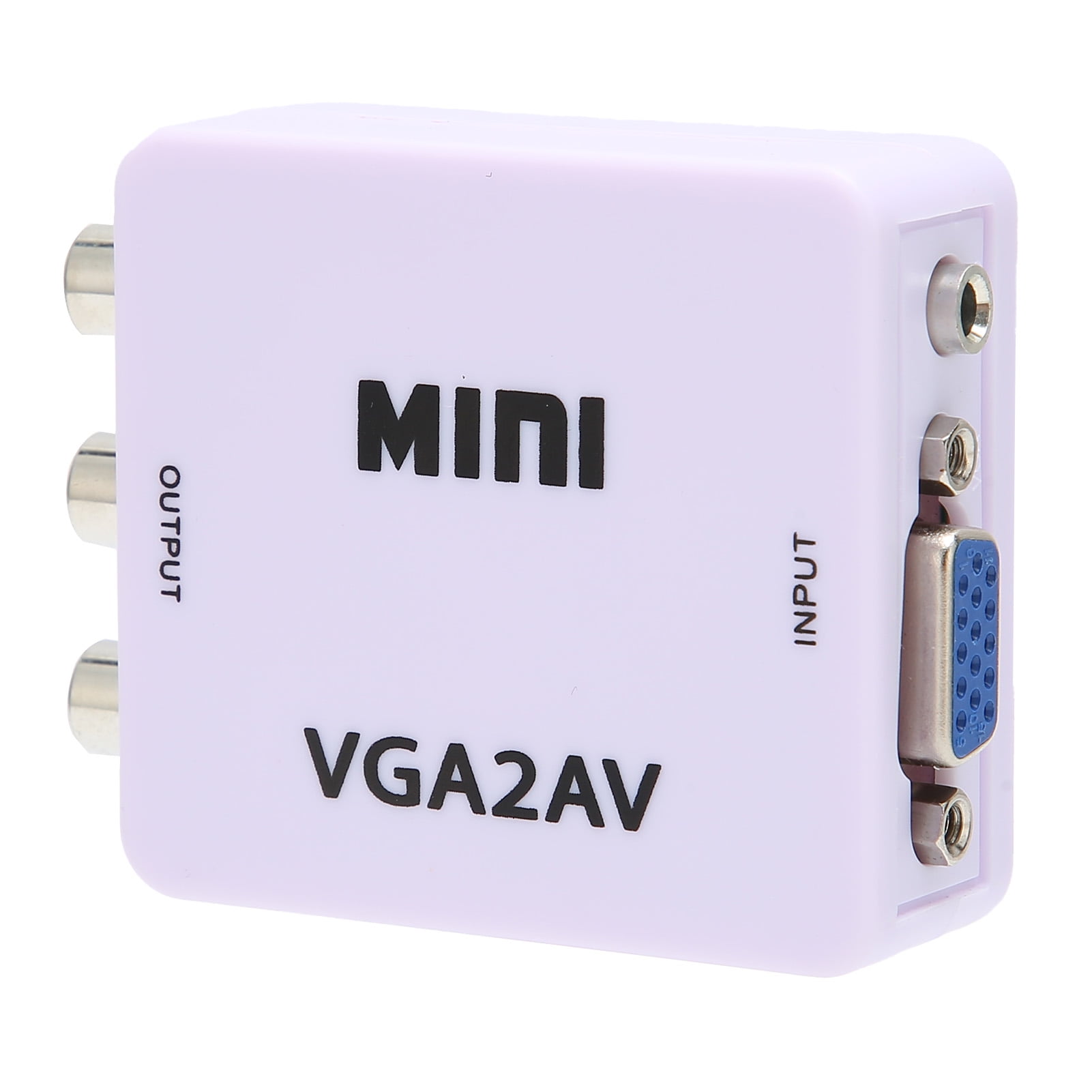 VGA To AV Converter,Mini VGA To AV 1080P HD Video Converter Adapter With Automatic Detection