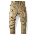 thumbnail image 4 of qolati Men's Casual Cargo Pants Casual Workout Joggers Stretch Sweatpants Hiking Outdoor Straight Leg Work Pants with Multi Pockets, 4 of 6