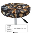 thumbnail image 4 of Goofa Fiery Skull Trio Printed Stool Covers Round, Waterproof Round Bar Stool Covers Anti-Slip Round Bar Stool Seat Cover with Elastic Bands Durable-13 inch, 4 of 7