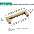 thumbnail image 4 of 10 Pack Champagne Bronze Cabinet Pulls 3 3/4 Inch Drawer Pulls Square Cabinet Drawer Handles Cupboard Handles Modern Stainless Steel Kitchen Cabinet Hardware, 4 of 5
