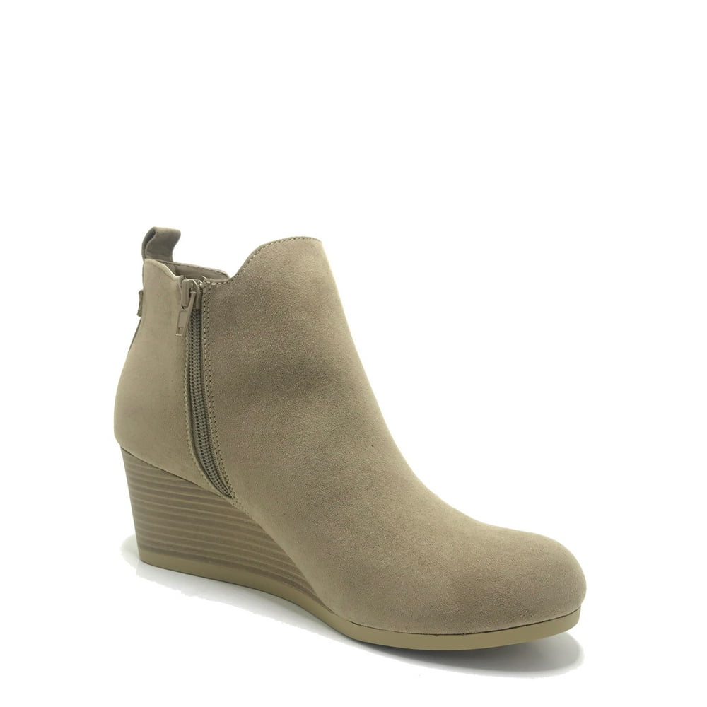 time and tru wedge booties