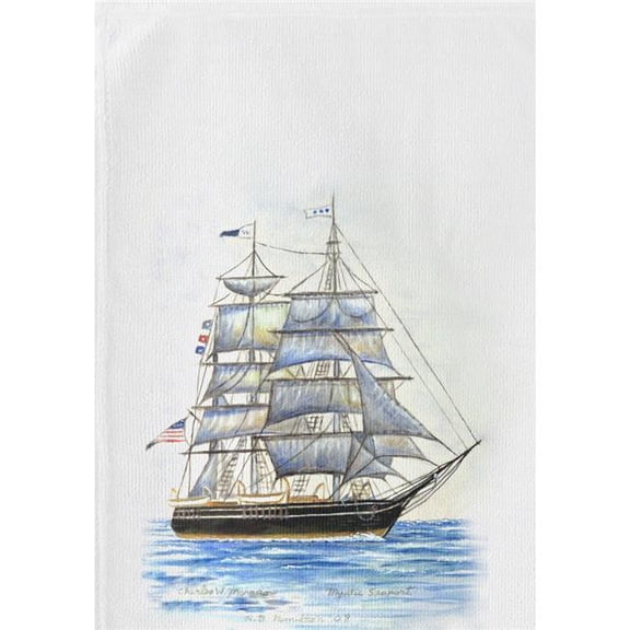 Betsy Drake KT555B Whaling Ship Underway Kitchen Towel