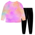 thumbnail image 5 of TAmten 1T 2T 3T 4T 5T 6T Toddler Baby Girl Fall Clothes Set Long Sleeve T-shirt Tops Pants Little Kids School Wear Outfits 2Pcs(Purple,2-3 Years), 5 of 7
