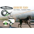 thumbnail image 2 of Mighty Paw Hands Free Dog Leash, Premium Running Dog Leash, Lightweight Reflective Bungee Dog Leash (Grey/Lime - 36 inch Bungee), 2 of 8