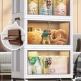 thumbnail image 3 of Foldable Storage Box with Lid & Wheels, Double Opening Organizer, 2–5 Layer Stackable Large Container for Clothes, Toys, Snacks & Under-Bed Storage, 17.7in Wide, 3 of 6