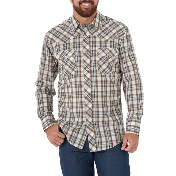 Wrangler Mens Western Long Sleeve Shirt