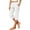 White, variant on Aihuaihua Women's High Waisted Straight Leg Capri Pants Stretch Lightweight Trousers for Work Golf Casual Capri Leggings with Pockets