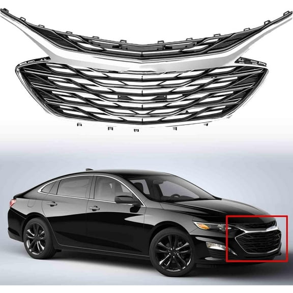 EPOTOOR Front Bumper Hood Grille Replacement for 2019 2020 Malibu
