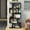 Black, variant on Costway 2 PCS 5-Tier Bookshelf Geometric S-Shaped Bookcase Room Divider Storage Display White